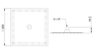 Верхний душ Remer 357UFS30BOX