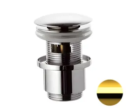 Remer Донный клапан с переливом, золото глянцевое. 905SCC2114DO