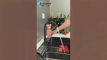 1505S Черный кухонный смеситель из нержавеющей стали для горячей и холодной воды