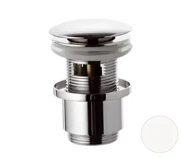Remer Донный клапан с переливом, белый матовый. 905CC2114BO
