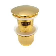 Донный клапан REMER 905CC2114BG с переливом золото матовое