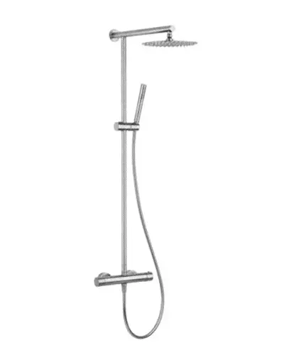 Душевая система с термостатом Remer X Style INOX SSXT37UFM25, нержавеющая сталь-0