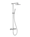 Душевая система с термостатом Remer X Style INOX SSXT37UFM25, нержавеющая сталь