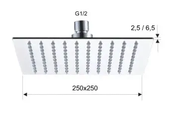 Верхний душ Remer 357UFS25-1