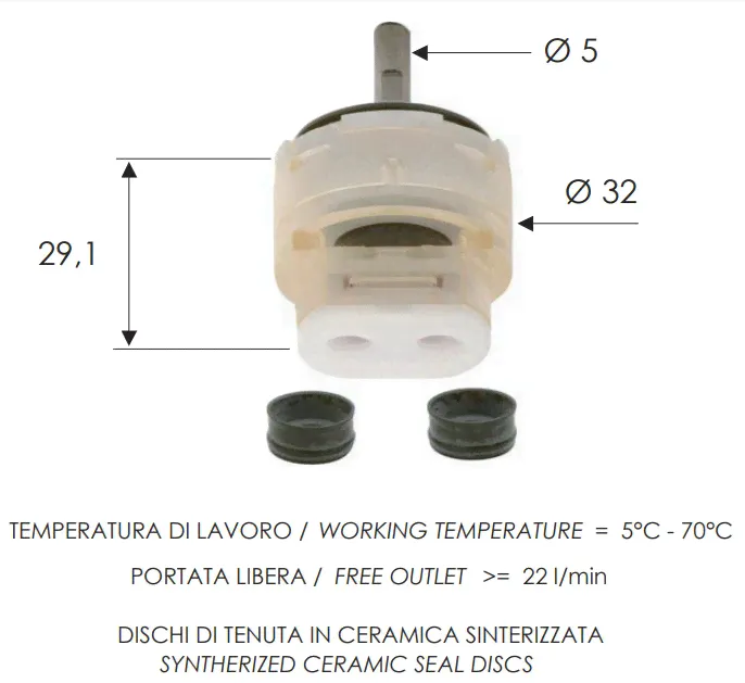 Керамический картридж Remer J50-1