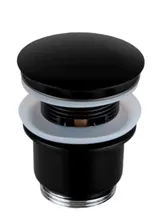 Remer Донный клапан с переливом, чёрный матовый. 905CC2114NO